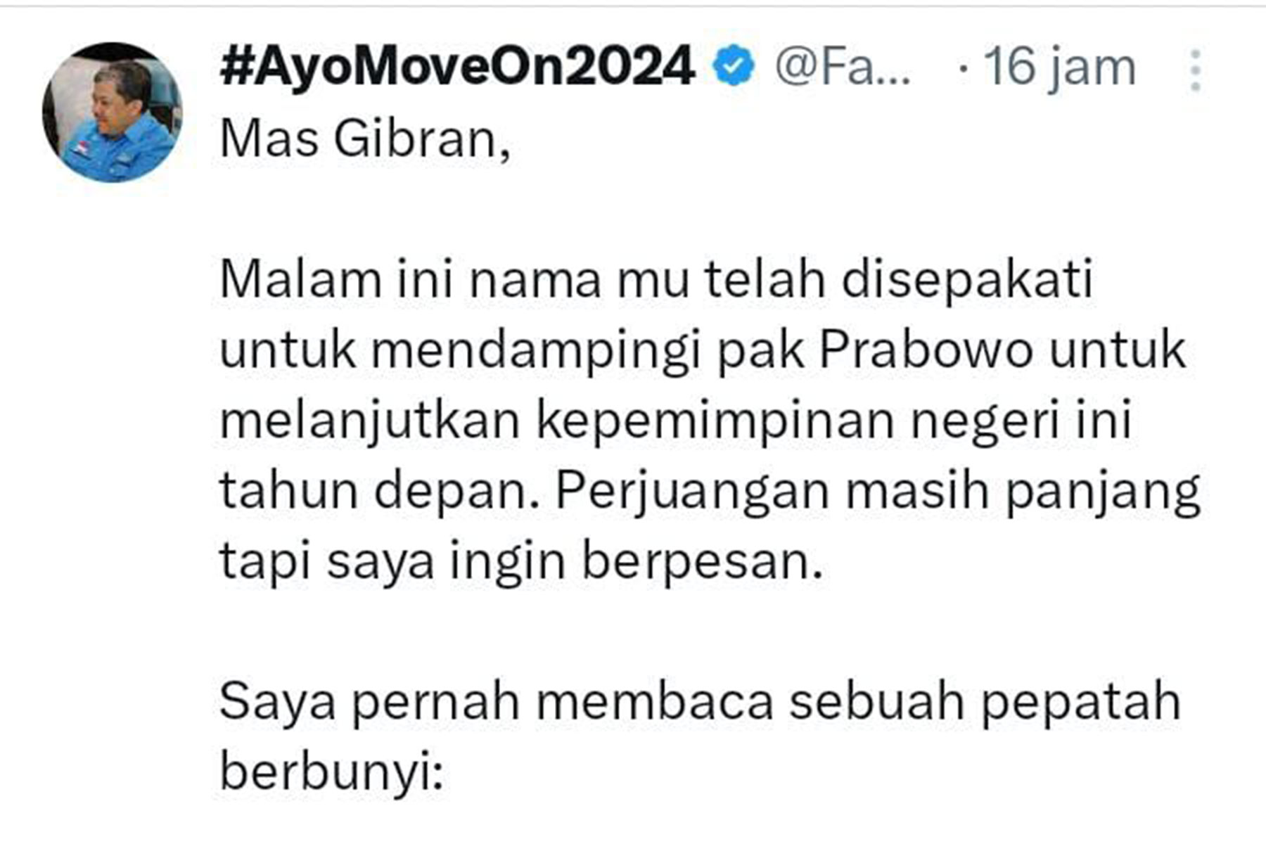 Terbongkar Jejak Digital Fahri Hamzah Yang Serang Gibran, Netizen ...