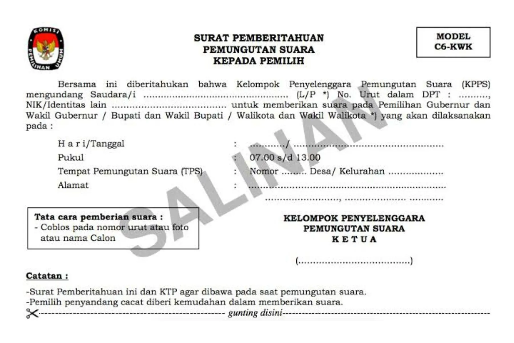 Yuk! Kenali Model Form C1 untuk Pemilu 2024, KPPS Wajib Paham - NTBSatu