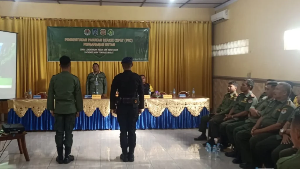 Pasukan Reaksi Cepat pengamanan hutan DLHK Provinsi NTB
