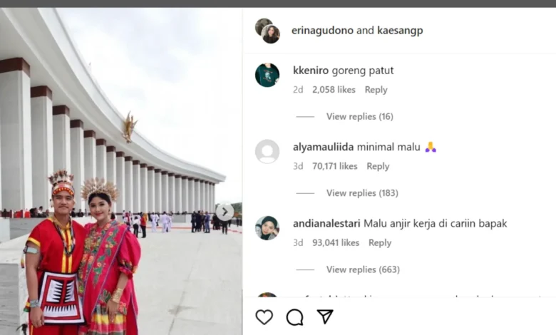 Akun Instagram Kaesang dan Erina dihujat netizen