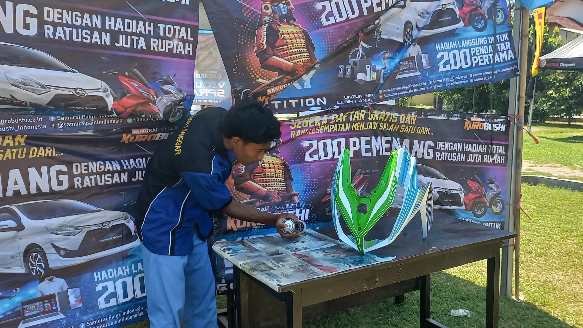 Samurai Paint workshop SMKN 5 Mataram