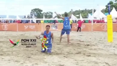 Atlet Voli Pantai Putra NTB Raih Emas PON 2024