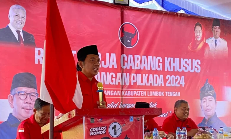 PDIP Lombok Tengah menggelar Rakercabsus