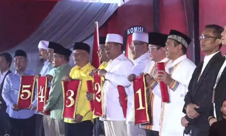 Pengundian Paslon Pemilihan Bupati Lombok Timur 2024