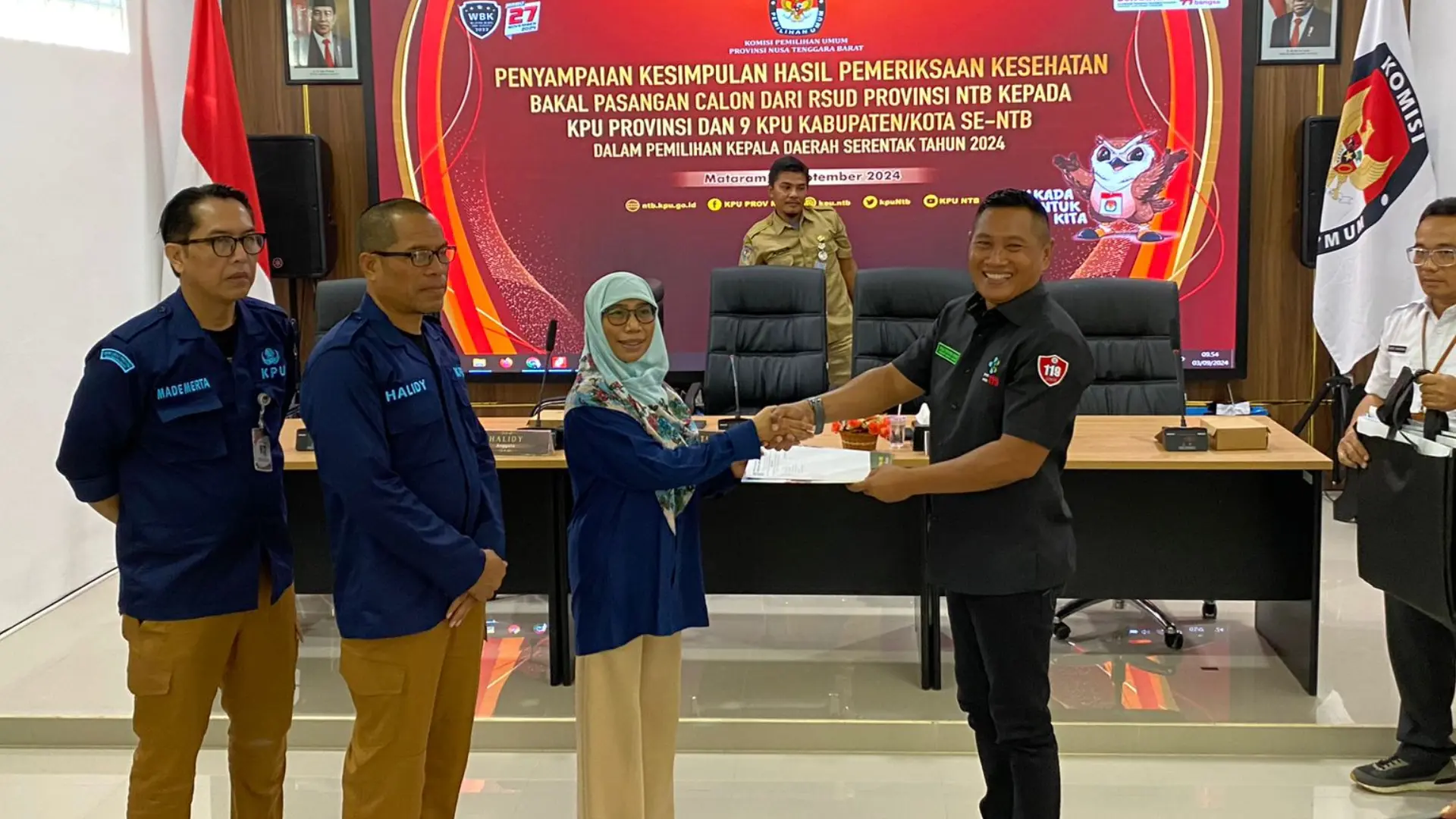 hasil tes kesehatan KPU NTB