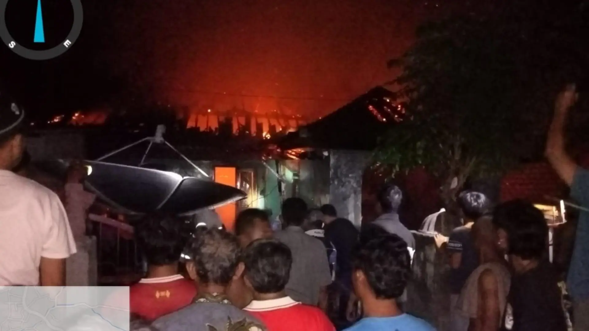 satu rumah terbakar di Sambelia