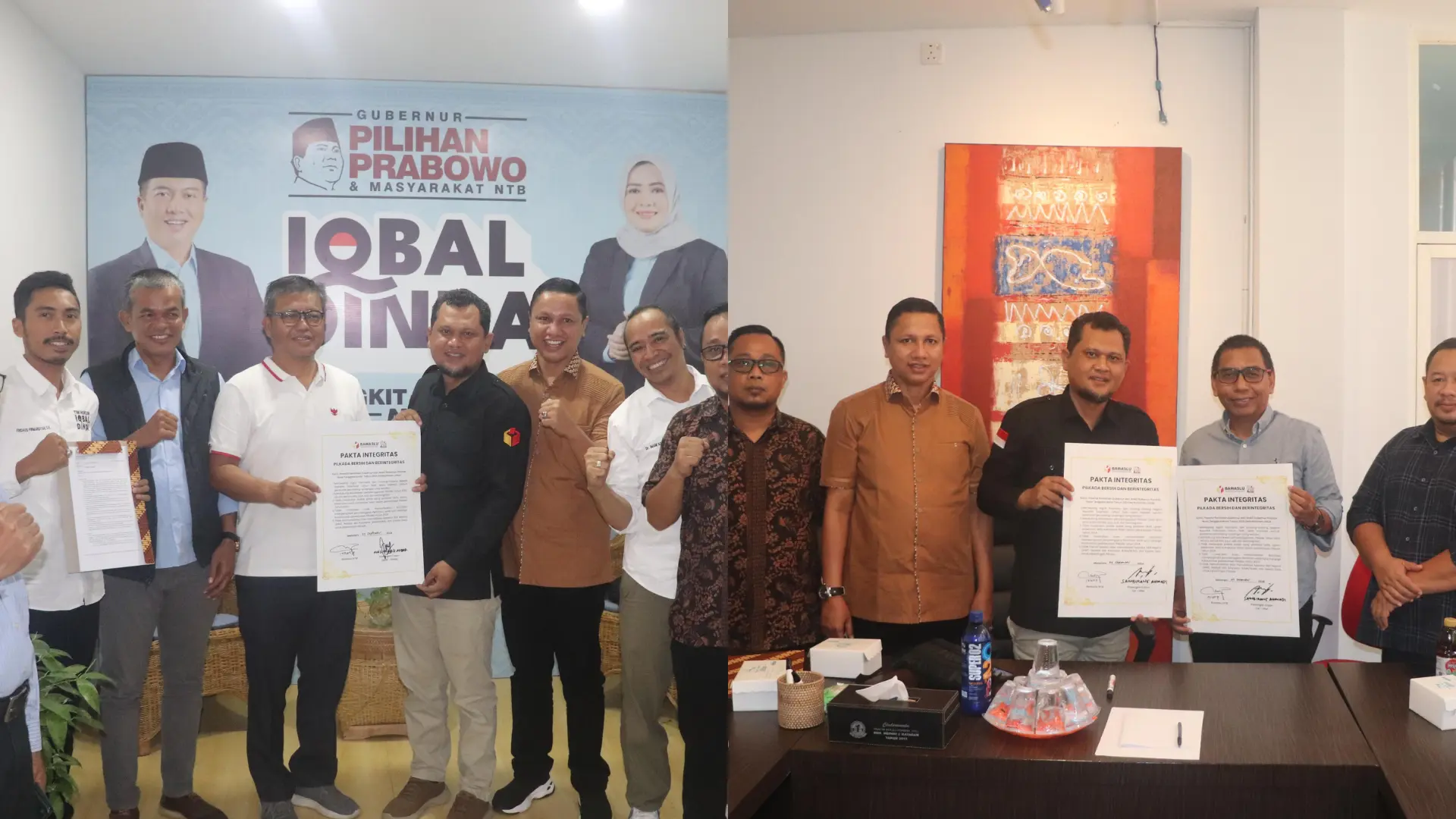 Bawaslu Temui Paslon Gubernur dan Wakil Gubenur NTB