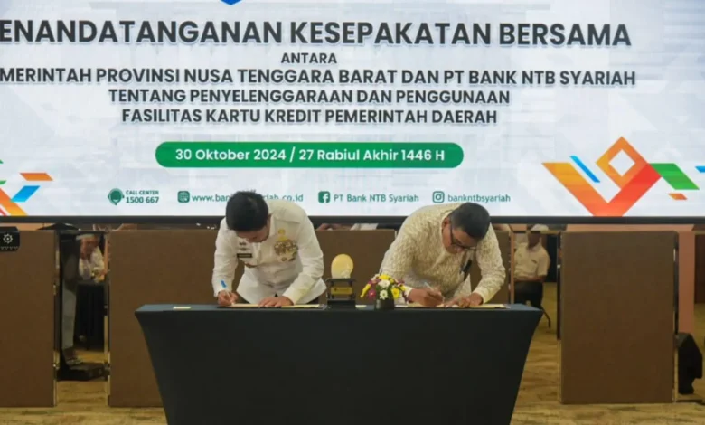 MoU Penggunaan KKPD antara Pemprov NTB dengan Bank NTB Syariah