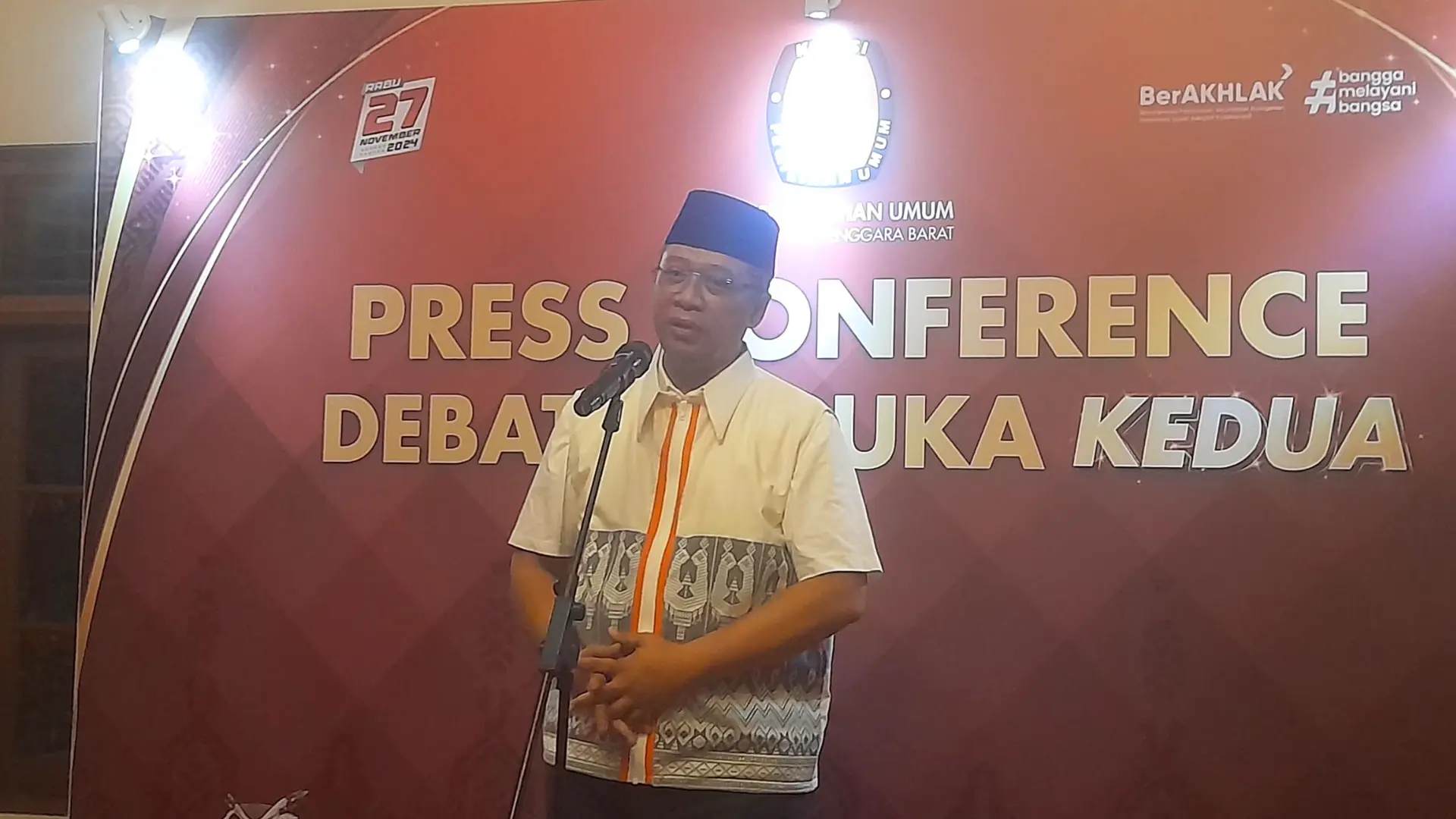 Konferensi pers Bang Zul usai debat kedua Pilgub NTB 2024