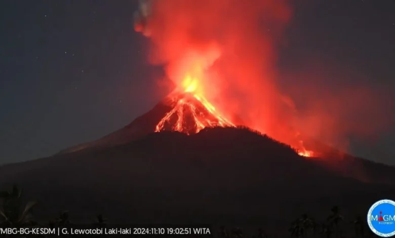 Erupsi Gunung Lewotobi Laki-laki
