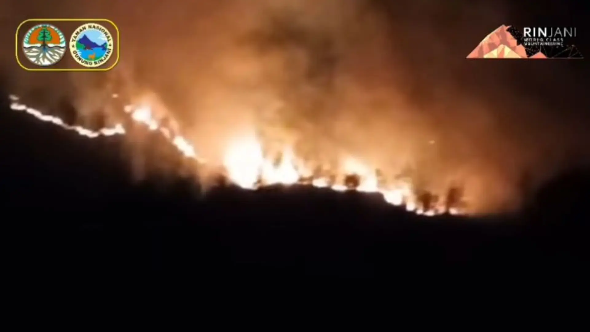 Kebakaran lahan di kawasan Gunung Rinjani jalur Senaru