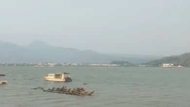 Kondisi kabut di kawasan Taman Ama Hami, Kota Bima