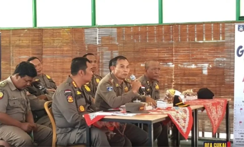 Sosialisasi Gempur Rokok Ilegal Satpol PP Lombok Tengah