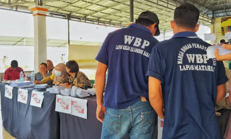 Warga Binaan Lapas Lombok Barat Nyoblos Pilkada 2024
