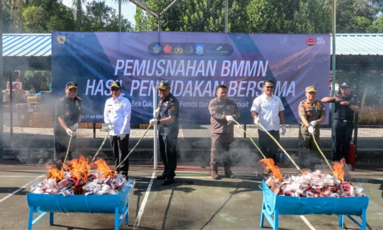pemusnahan rokok ilegal