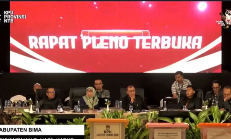 Rapat pleno terbuka rekapitulasi hasil Pemilihan Gubernur NTB 2024