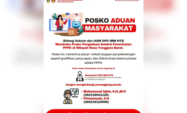 Posko Pengaduan DPD IMM NTB