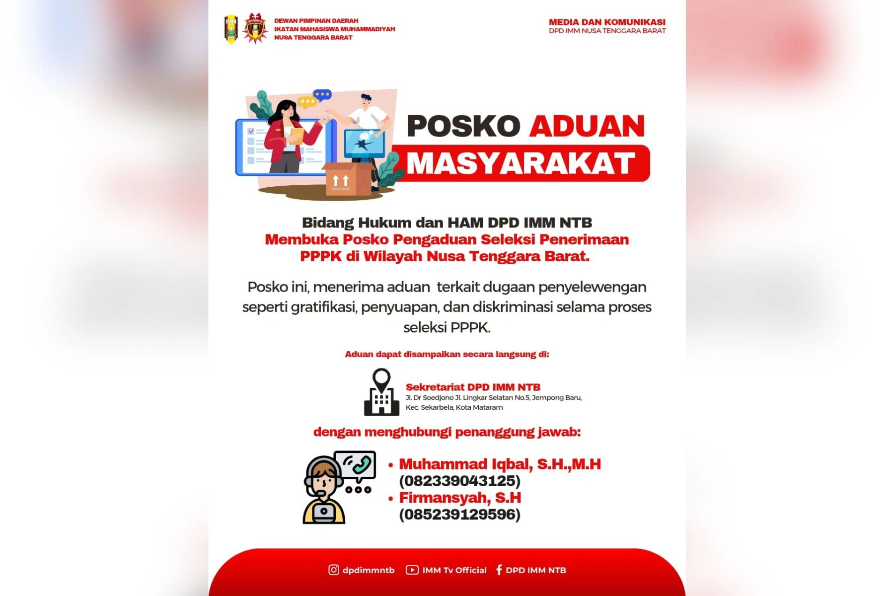 Posko Pengaduan DPD IMM NTB