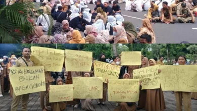 Demo ribuan tenaga honorer Lombok Timur