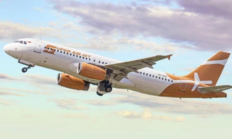 Pesawat Maskapai Super Air Jet
