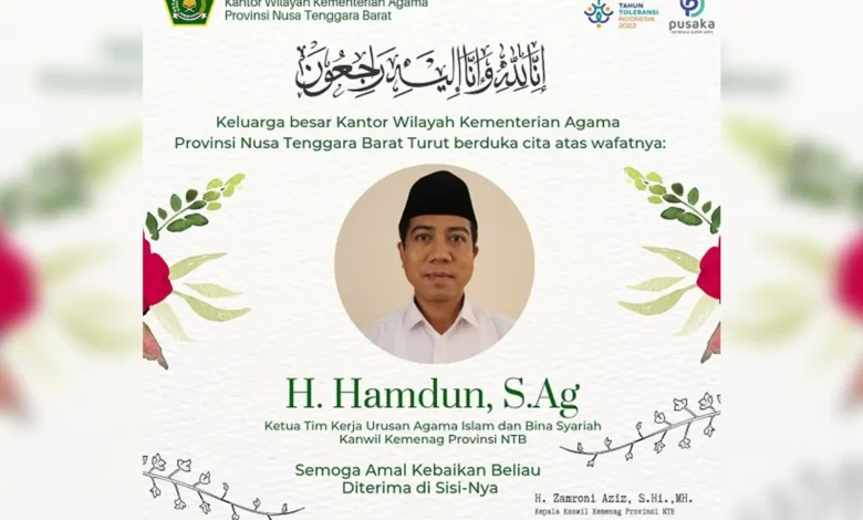 Berduka cita Kanwil Kemenag NTB