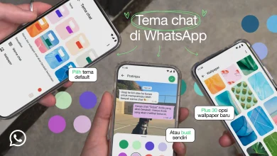 Ilustrasi fitur tema chat WhatsApp