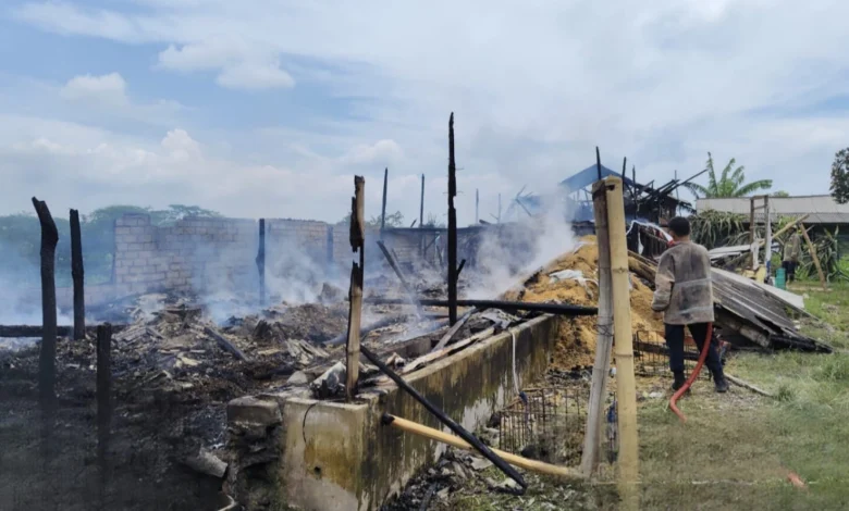 Kebakaran Hebat Kandang Ayam di Sakra Barat Lombok Timur