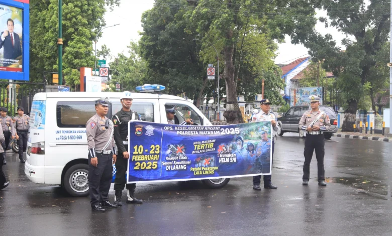 Satlantas Polresta Mataram Operasi Keselamatan Rinjani 2025