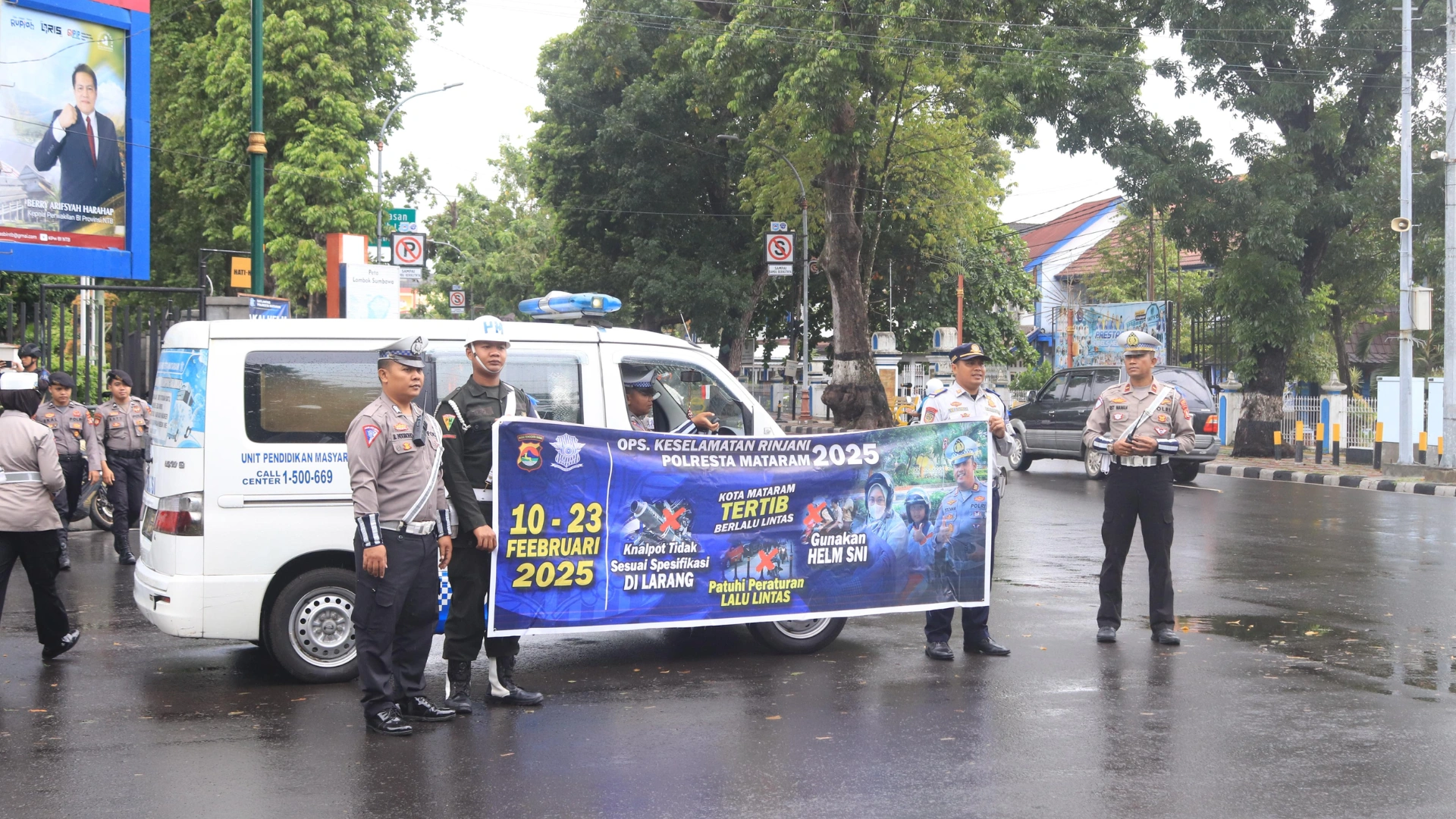 Satlantas Polresta Mataram Operasi Keselamatan Rinjani 2025