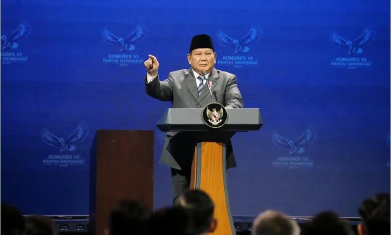 Presiden Prabowo Pilpres 2029 Kongres VI Partai Demokrat 2025