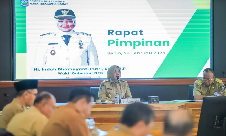 Wagub NTB Indah Dhamayanti Putri Pimpin Rapim Perdana Pemprov