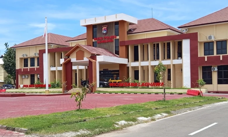 Gedung Polres Sumbawa Kasus Dugaan Korupsi DP2KBP3A Sumbawa