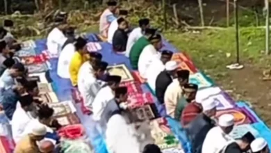 Jamaah Tarekat Naqsabandiyah Kota Bima Salat Idulfitri 1446 H