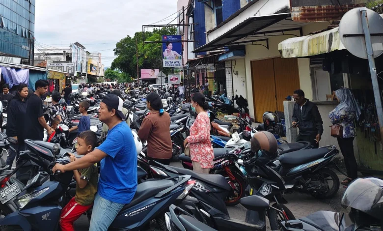Lokasi parkir pawai Ogoh-ogoh di Arena Buah Cakranegara