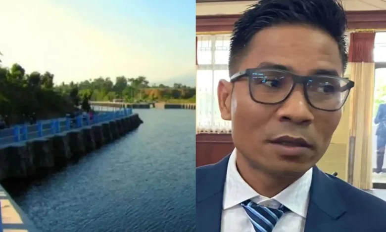 Kolase Ketua Komisi IV DPRD NTB Hamdan Kasim dan ilustrasi embung