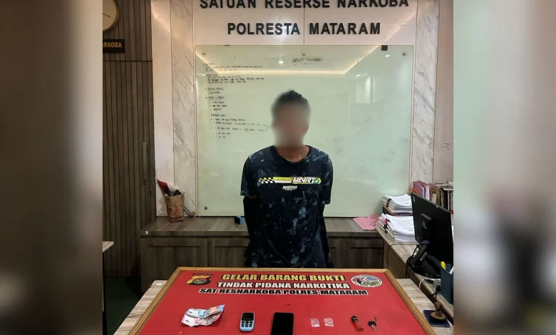 Pria asal Surabaya Diamankan Polisi Diduga Jadi Pengedar Narkoba di Mataram
