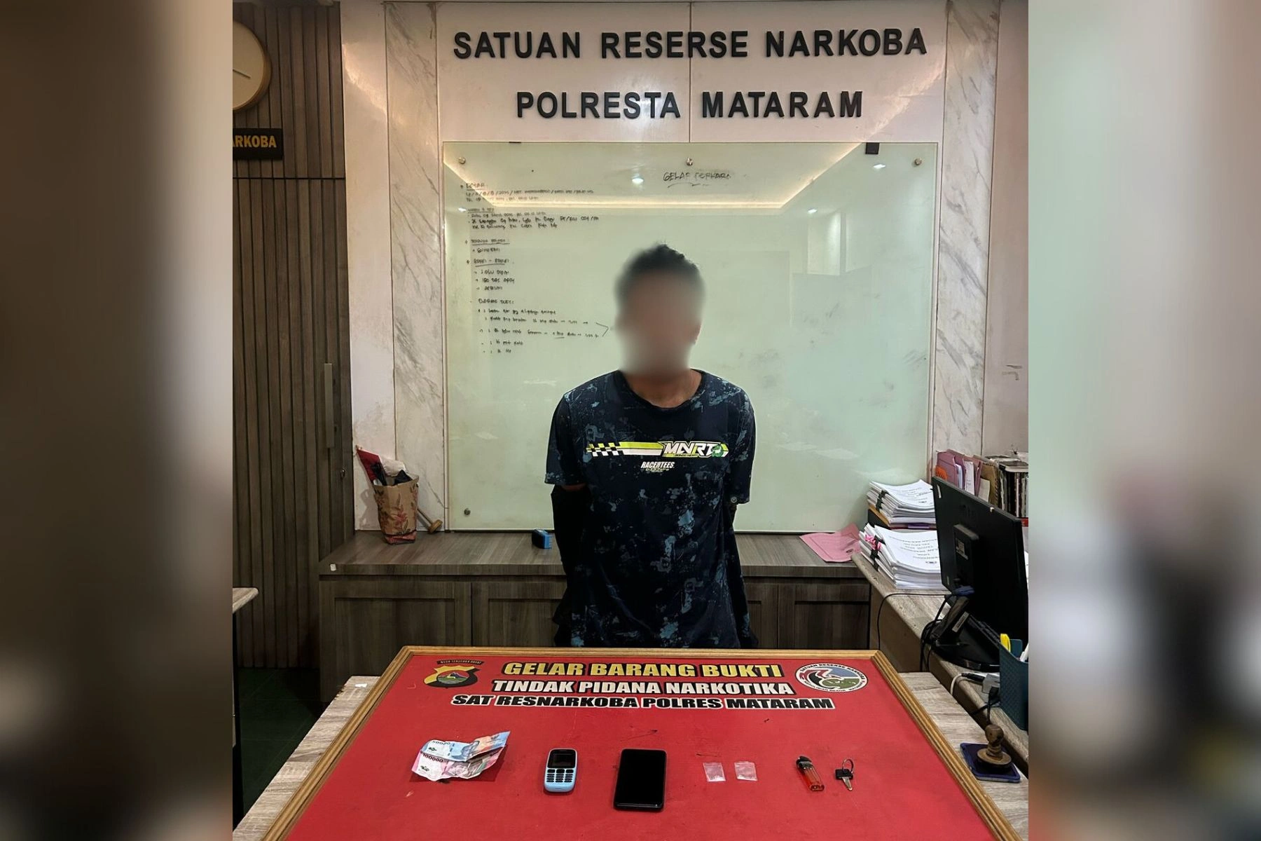 Pria asal Surabaya Diamankan Polisi Diduga Jadi Pengedar Narkoba di Mataram
