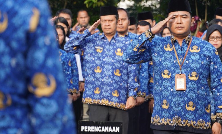 Potret ASN melakukan apel pagi
