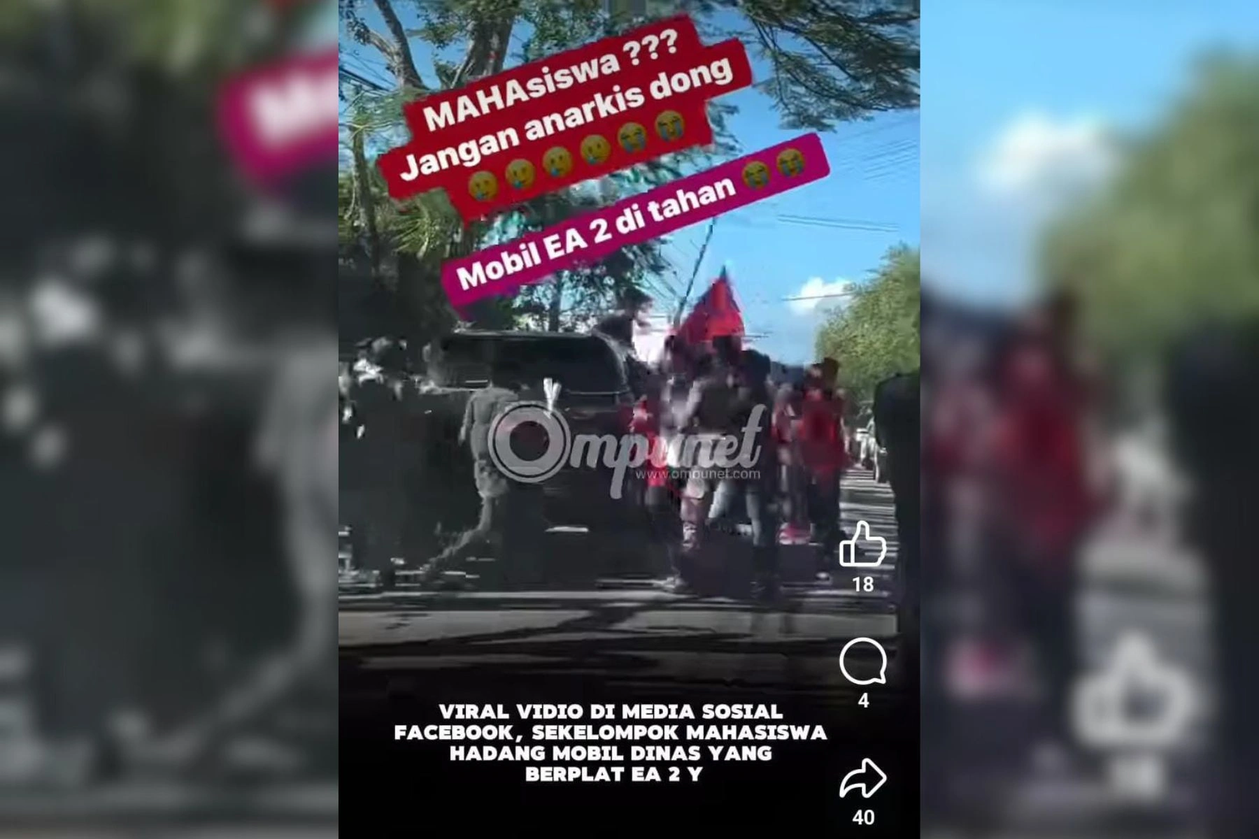 Demonstrasi Harga Jagung Anjlok Berujung Perusakan Mobil Dinas Wakil Bupati Bima