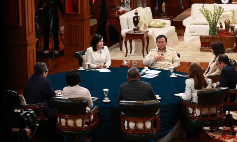 Prabowo Terima 7 Jurnalis dari 7 Media di Hambalang