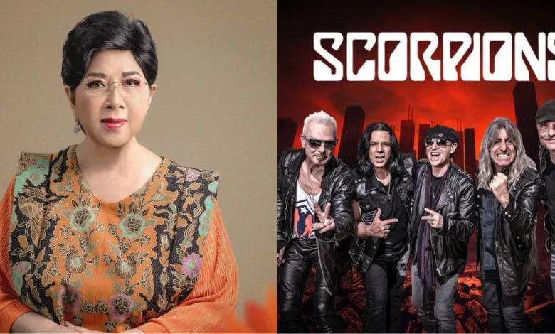Titiek Puspa bersama Band Scorpions
