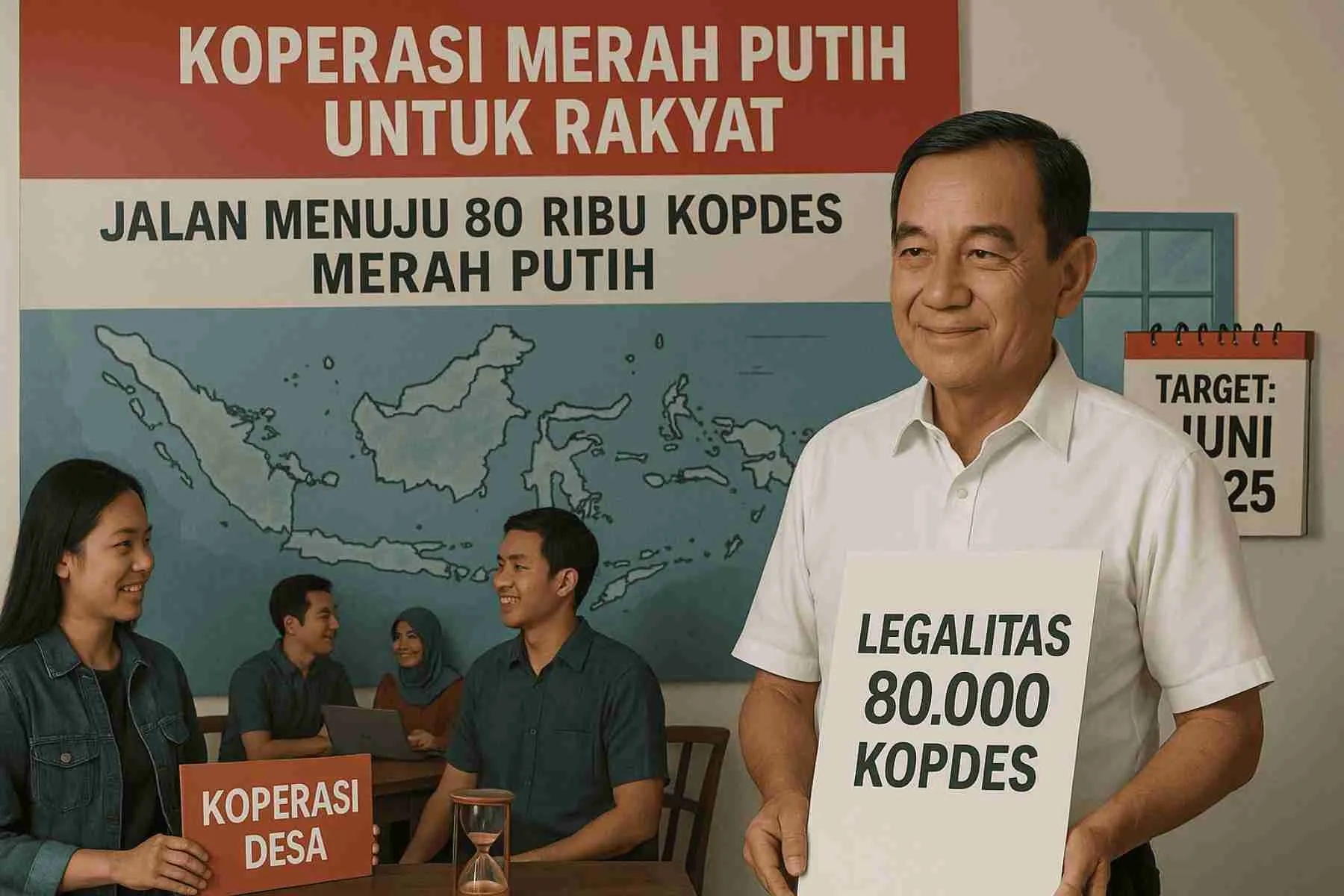 Ilustrasi Program Koperasi Merah Putih
