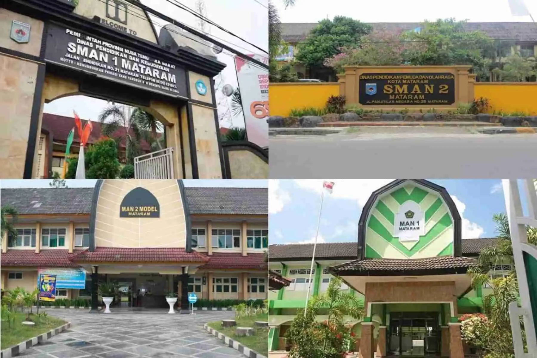 Gabungan Sekolah dengan akreditasi A di kota Mataram