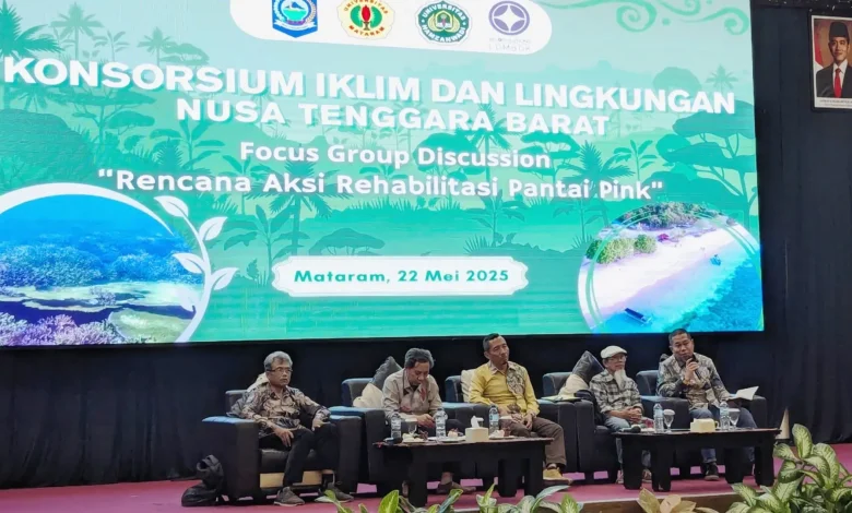 FGD Konsorsium Iklim dan Lingkungan NTB Rencana Aksi Rehabilitasi Pantai Pink