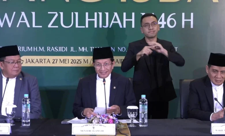 Konferensi Pers Sidang Isbat Iduladha 1446 Hijriah