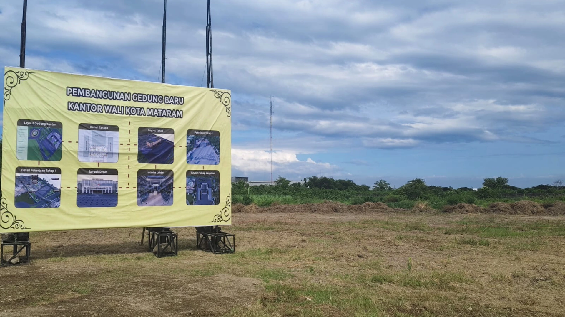 Lahan lokasi pembanguan Kantor Wali Kota Mataram Baru