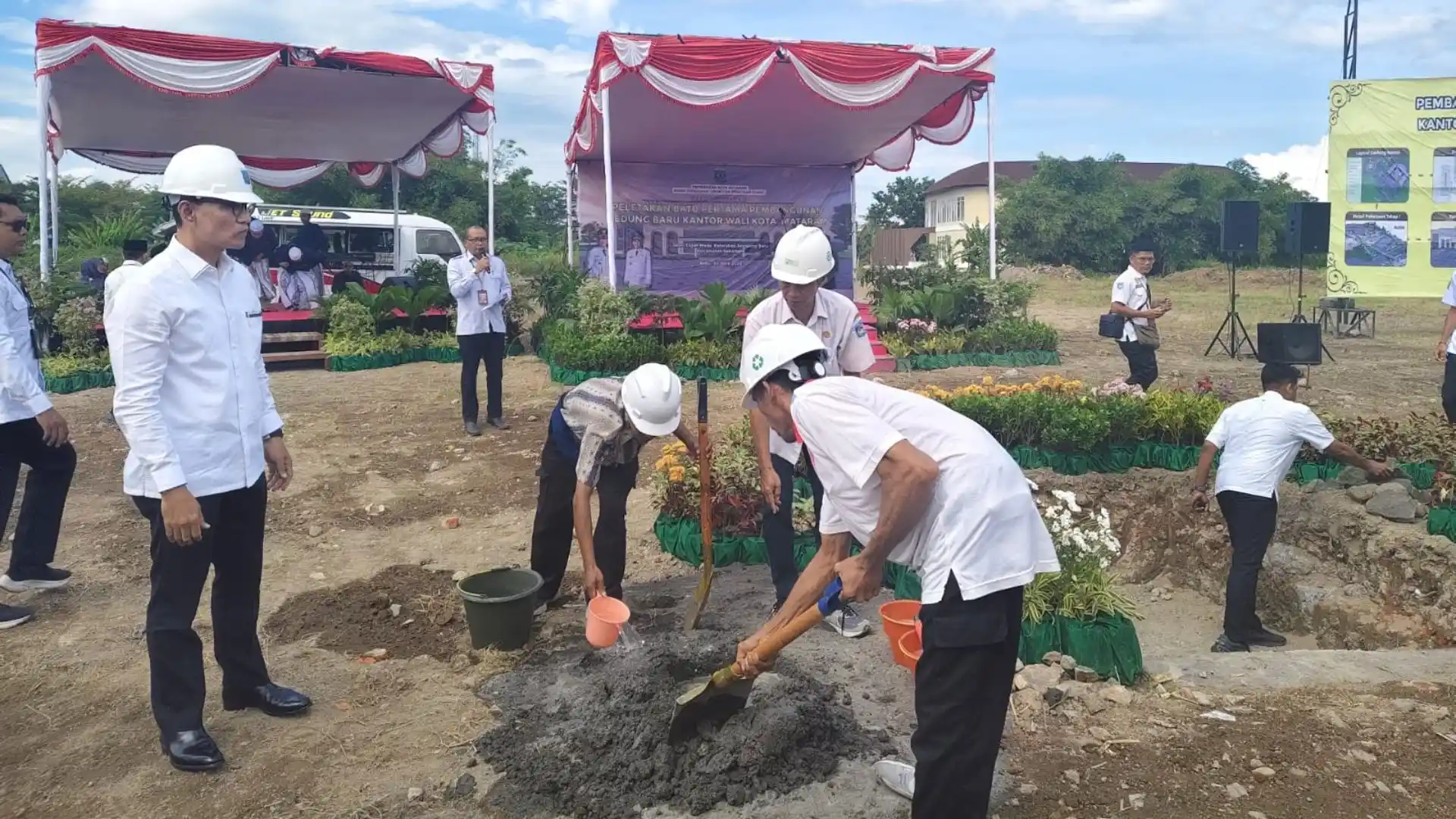 Peletakan Batu Pertama Kantor Baru Wali Kota Mataram