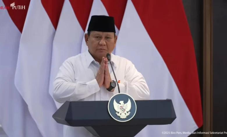 Prabowo Singgung Jubir Keseleo di Sidang Kabinet