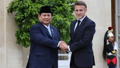 Presiden Indonesia Prabowo dan Presiden Prancis Macron