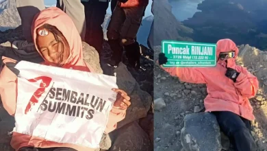 Bocah 10 Tahun Taklukkan Rinjani